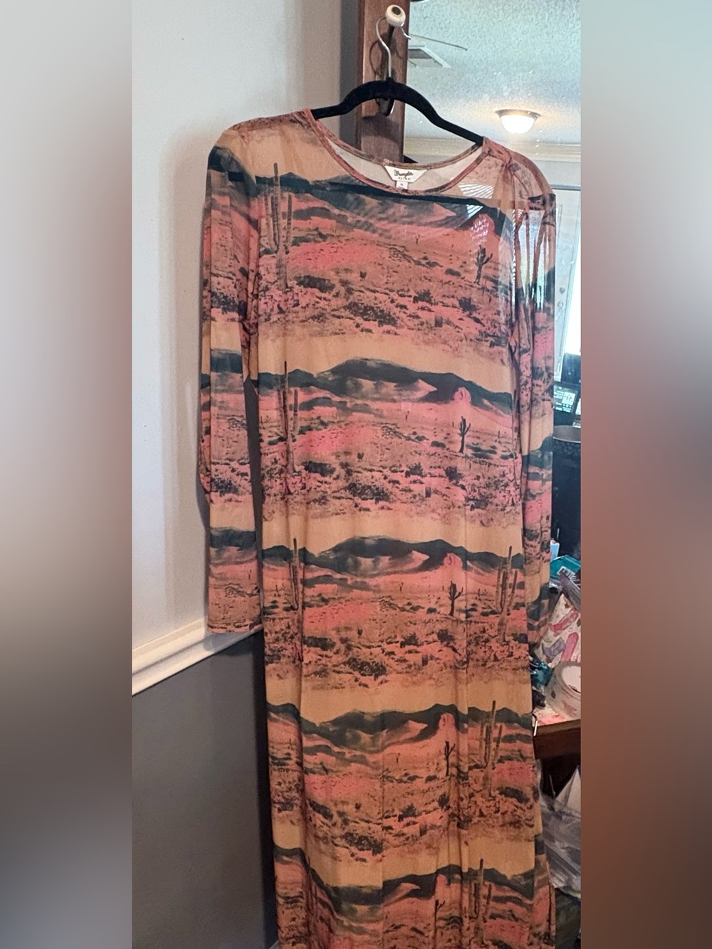 π€ Wrangler Retro Desert Print Maxi Dress | XL | NWT π€ - Picture 5 of 11